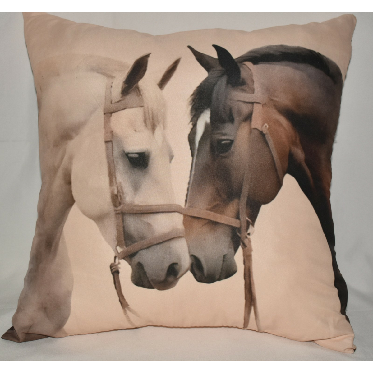 Accent Throw Pillows Horses Pillow Slip Cover 18" x 18" New **cover Only**