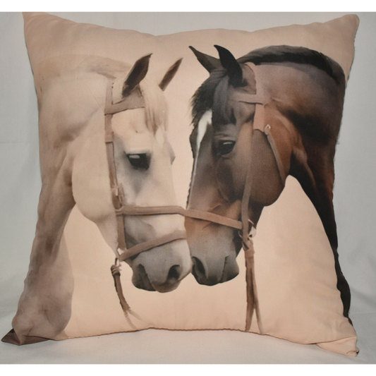 Accent Throw Pillows Horses Pillow Slip Cover 18" x 18" New **cover Only**