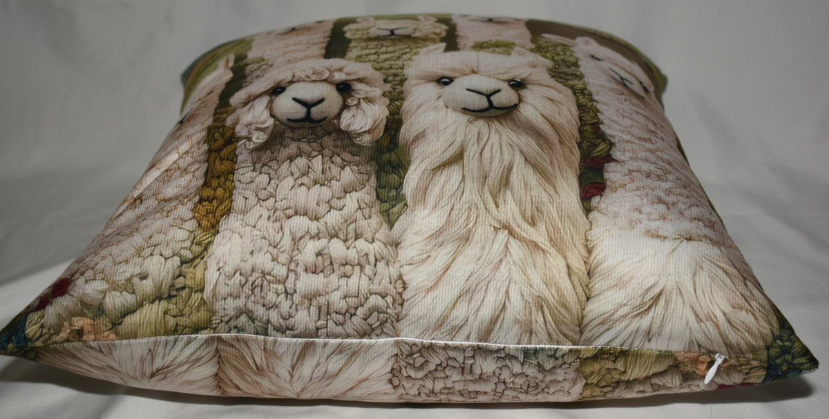 Accent Throw Pillows Alpacas Pillow Slip Cover 18" x 18" New **cover Only**