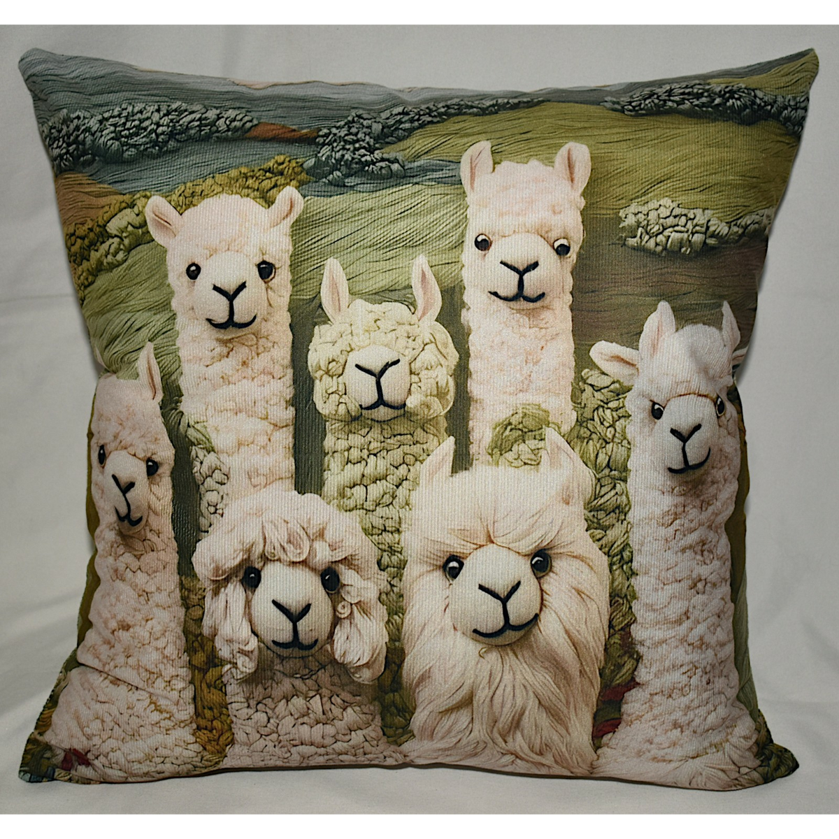 Accent Throw Pillows Alpacas Pillow Slip Cover 18" x 18" New **cover Only**