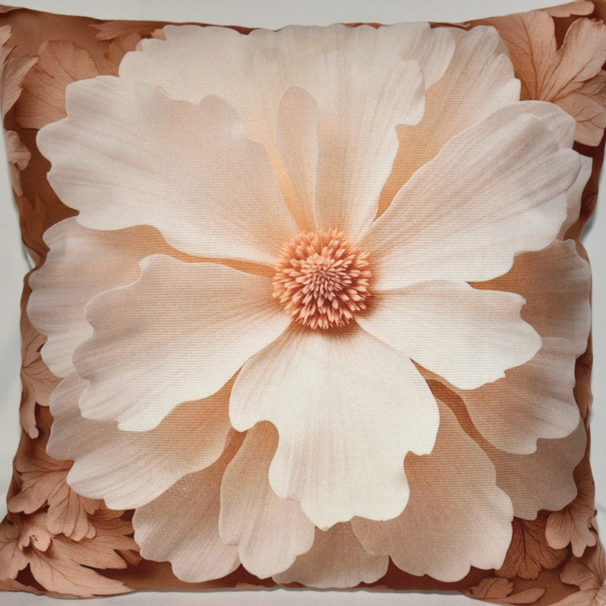Accent Throw Pillows Floral & Leaf Pillow Slip Cover 18" x 18" New *cover Only*