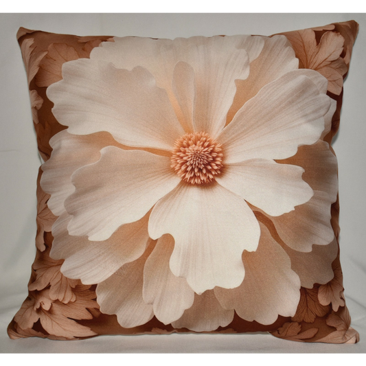 Accent Throw Pillows Floral & Leaf Pillow Slip Cover 18" x 18" New *cover Only*