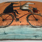 Accent Throw Pillows Dogs on Bike Pillow Slip Cover 18" x 18" New *cover Only*