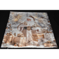 Christmas Pillow Slip Cover 18x18 Silver Gold Santa w/ Xmas Presents Pillow Slip