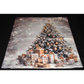 Christmas Pillow Slip Cover 18x18 Slvr Gold Wht Xmas Tree & Presents Pillow Slip