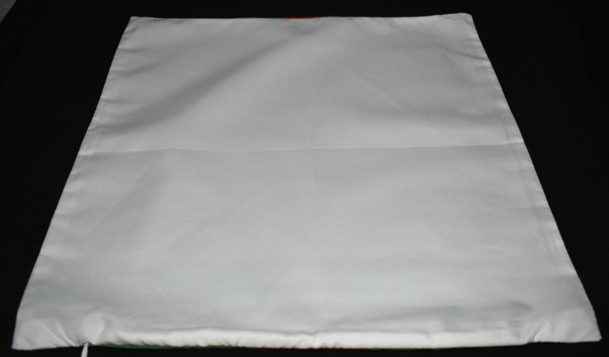 Christmas Pillow Slip Cover 18x18 Solid Green w Large Red Xmas Bow Pillow Cover