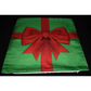 Christmas Pillow Slip Cover 18x18 Solid Green w Large Red Xmas Bow Pillow Cover