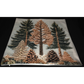 Christmas Pillow Slip Cover 18x18 Green Brown Pine Trees & Pinecones Pillow Slip