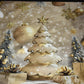 Christmas Pillow Slip Cover 18x18 Gold White Xmas Trees & Gifts Pillow Cover