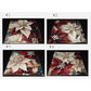 Christmas Pillow Slip Covers 18x18 Ivory Red Gold Large Poinsettias Pillow Slips