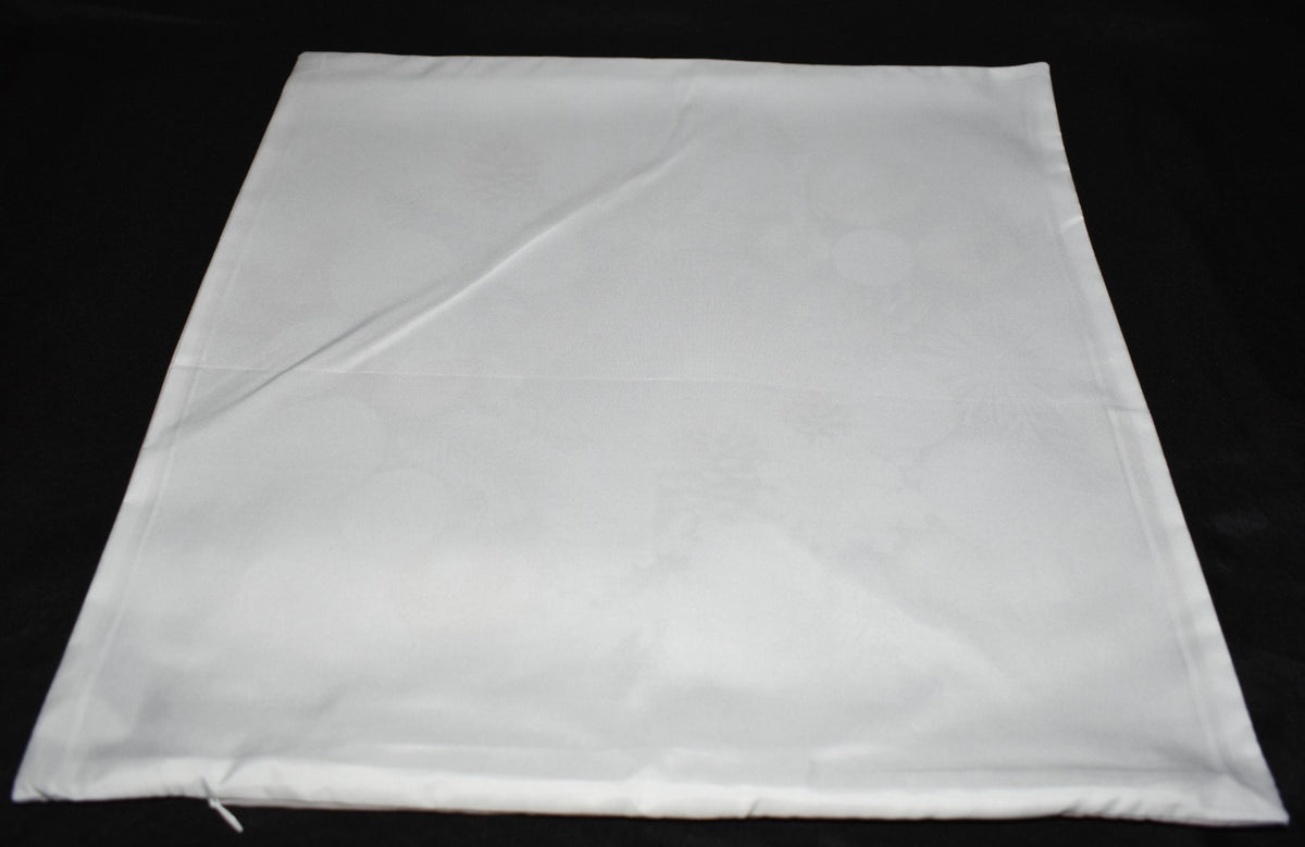 Christmas Pillow Slip Covers 18x18 Gold Ivory Taupe Xmas Wreath Tree Ornaments