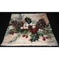 Christmas Pillow Slip Cover Pinecones & Holly Green Brown Red Pillow Cover New