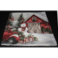 Christmas Pillow Slip Cover Barn Birds Snowman Red Truck Pillow Cover 18x18 New