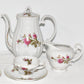 Vintage Fine China of Japan 8pc Coffee & Tea Set Moss Royal Rose Pattern