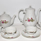 Vintage Fine China of Japan 8pc Coffee & Tea Set Moss Royal Rose Pattern