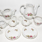 Vintage Fine China of Japan 8pc Coffee & Tea Set Moss Royal Rose Pattern
