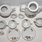 Vintage Fine China of Japan 8pc Coffee & Tea Set Moss Royal Rose Pattern