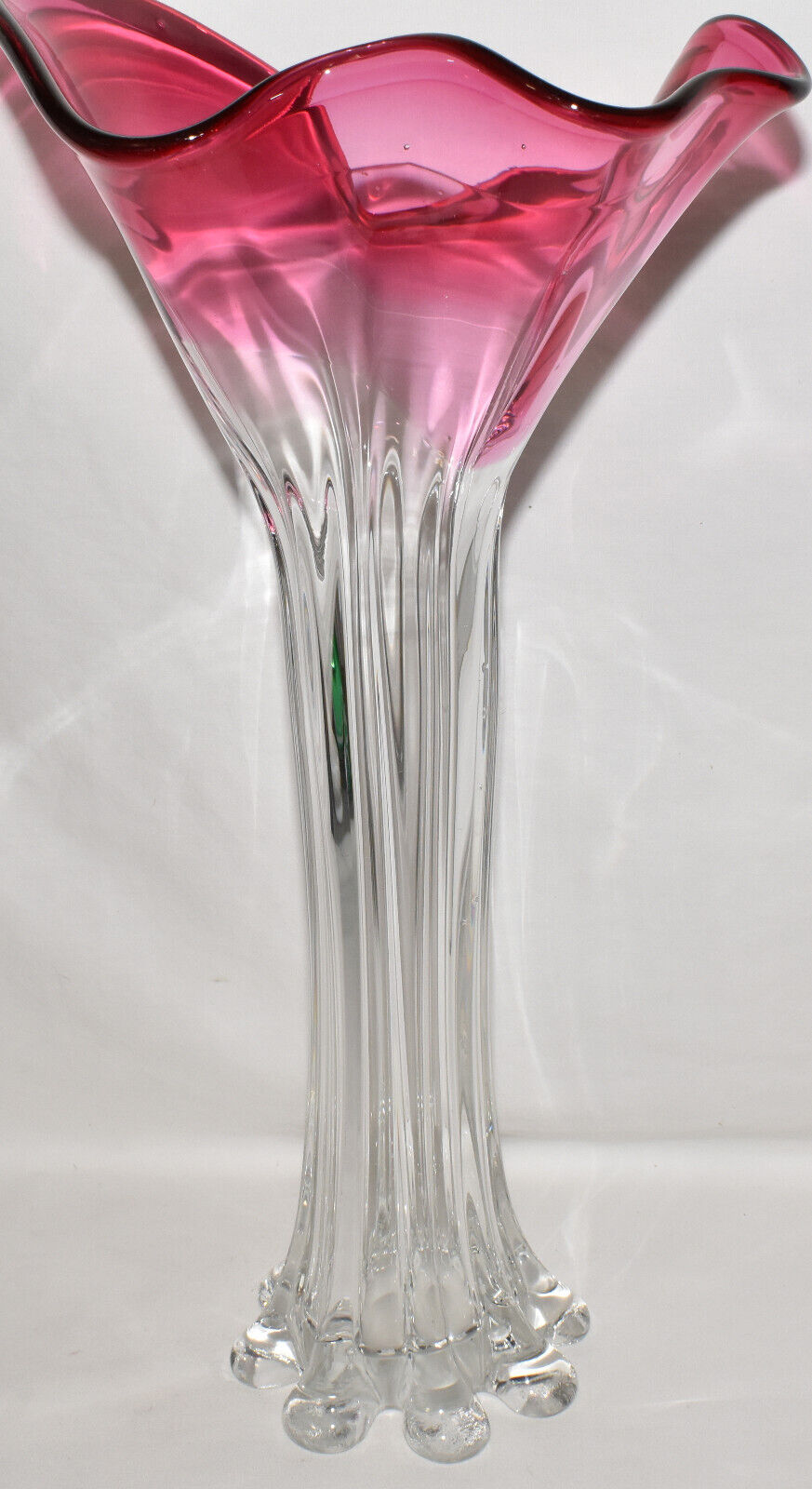 Vintage, handblown, art glass, deco, deals tulip vase