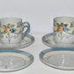 Antique Japanese Meiji China Demitasse Tea Set 10pcs Cups Saucers Made in Japan