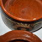 Vintage Mexican Tlaquepaque Pottery Large Redware Lidded Bean Pot Stamped Mexico