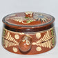 Vintage Mexican Tlaquepaque Pottery Large Redware Lidded Bean Pot Stamped Mexico