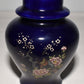 Vintage Japanese Cobalt Blue Temple Ginger Jars Peacock & Floral Motif Set of 5
