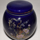 Vintage Japanese Cobalt Blue Temple Ginger Jars Peacock & Floral Motif Set of 5