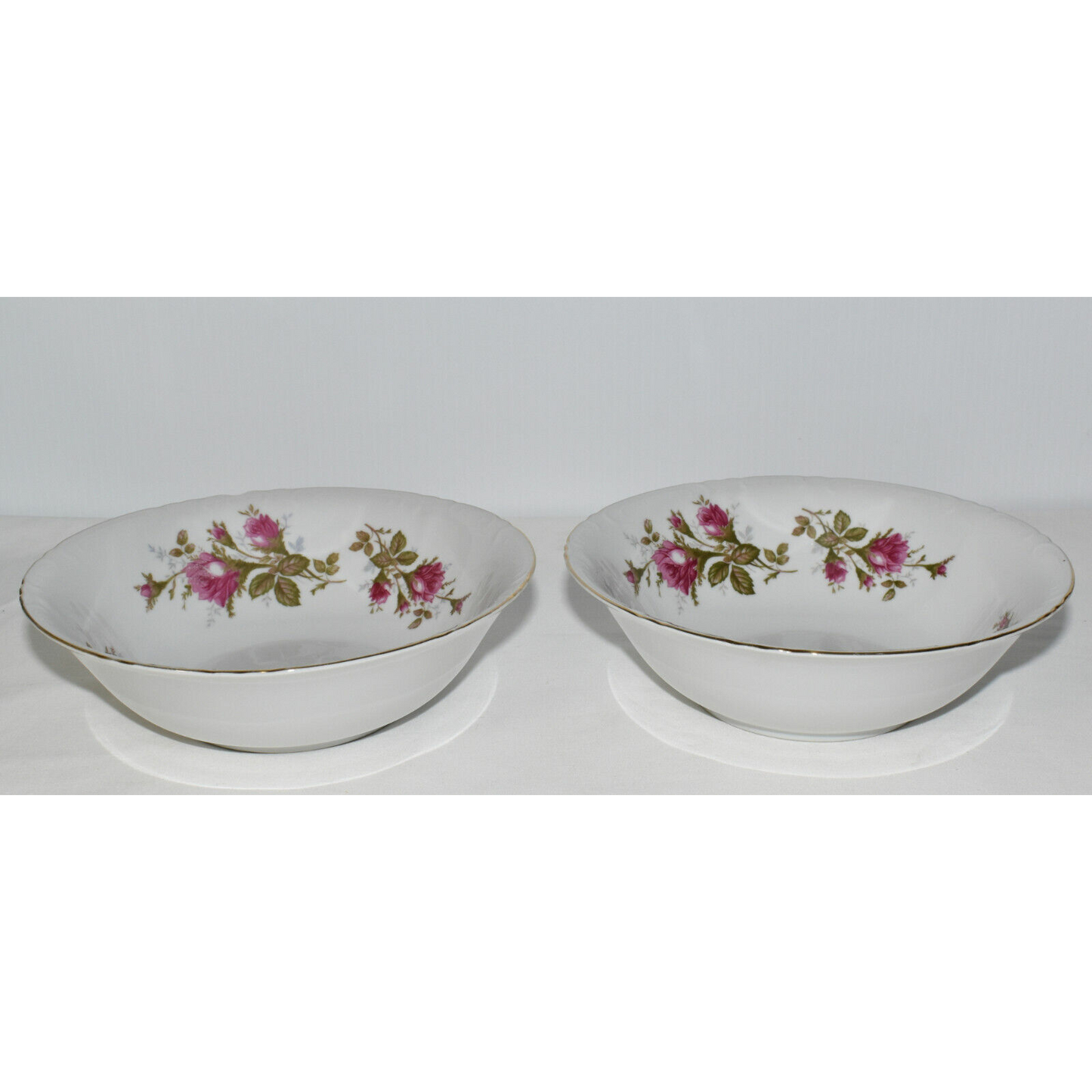 Vintage Fine China of Japan Serving/Vegetable Bowls 2pc Set Royal Rose Pattern