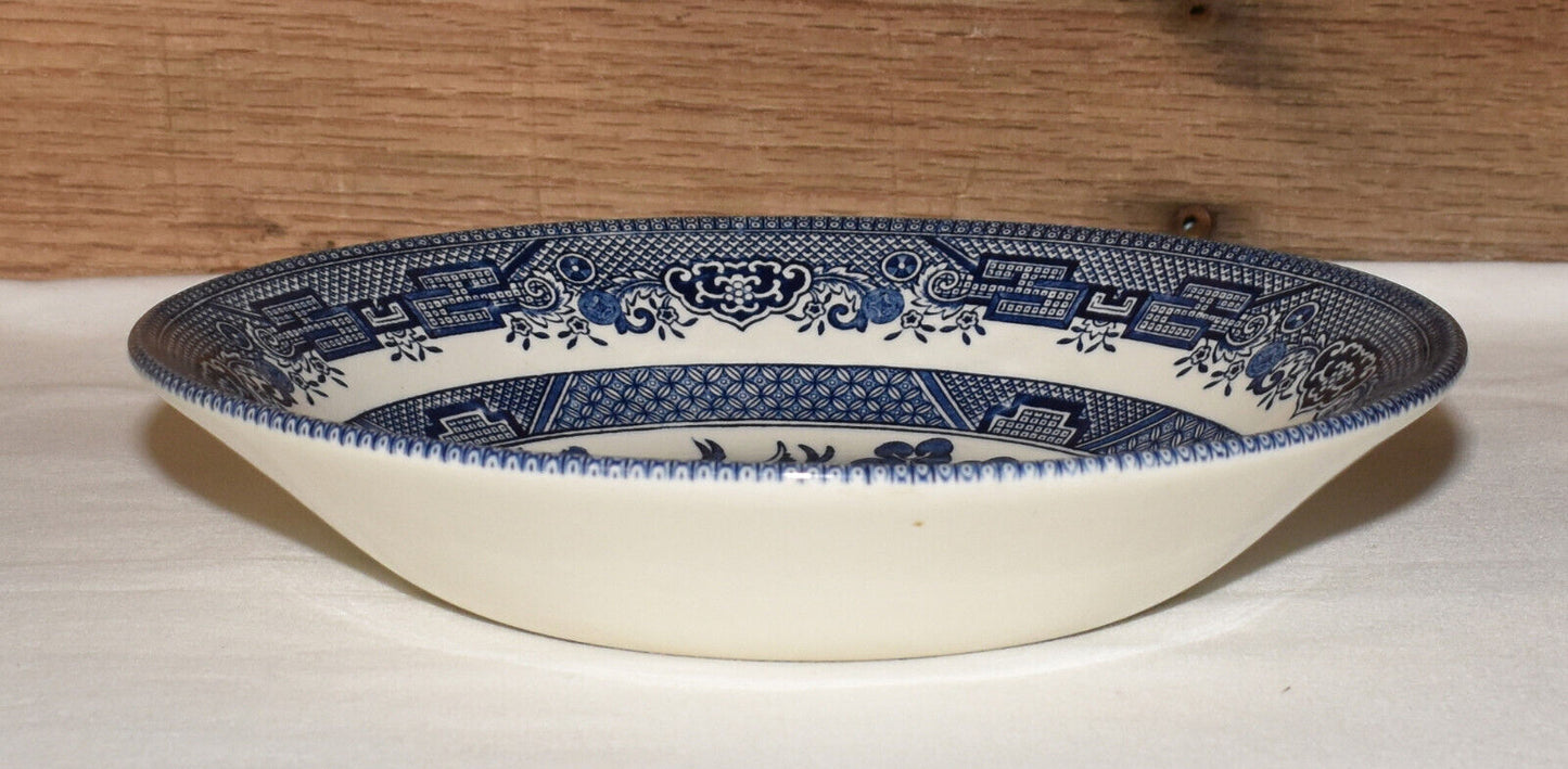 Vintage Churchill Blue Willow 7.75" Salad Bowl Blue Transferware Bowl England