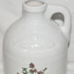 Vintage Hand Turned Stoneware Jug Clinton China Embossed Pottery Jug Clinton IL
