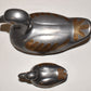 Vintage Hong Kong Duck Trinket Boxes Pewter with Brass Overlay Set of 2 Metal Boxes