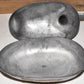 Vintage Hong Kong Large 14" Duck Trinket/Storage Box Pewter with Brass Overlay