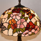 Dale Tiffany Stained Glass Butterfly Lamp 24.5" Tabletop Lamp with Brass Base