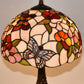 Dale Tiffany Stained Glass Butterfly Lamp 24.5" Tabletop Lamp with Brass Base