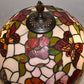 Dale Tiffany Stained Glass Butterfly Lamp 24.5" Tabletop Lamp with Brass Base