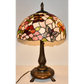 Dale Tiffany Stained Glass Butterfly Lamp 24.5" Tabletop Lamp with Brass Base
