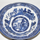 Vintage Johnson Brothers Blue Willow Lidded Casserole Bowl Blue Transferware Dish
