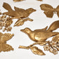 Vintage 5pc Set Flowers Birds Butterflies Wall Decor Mid Century Modern Decor c.1967