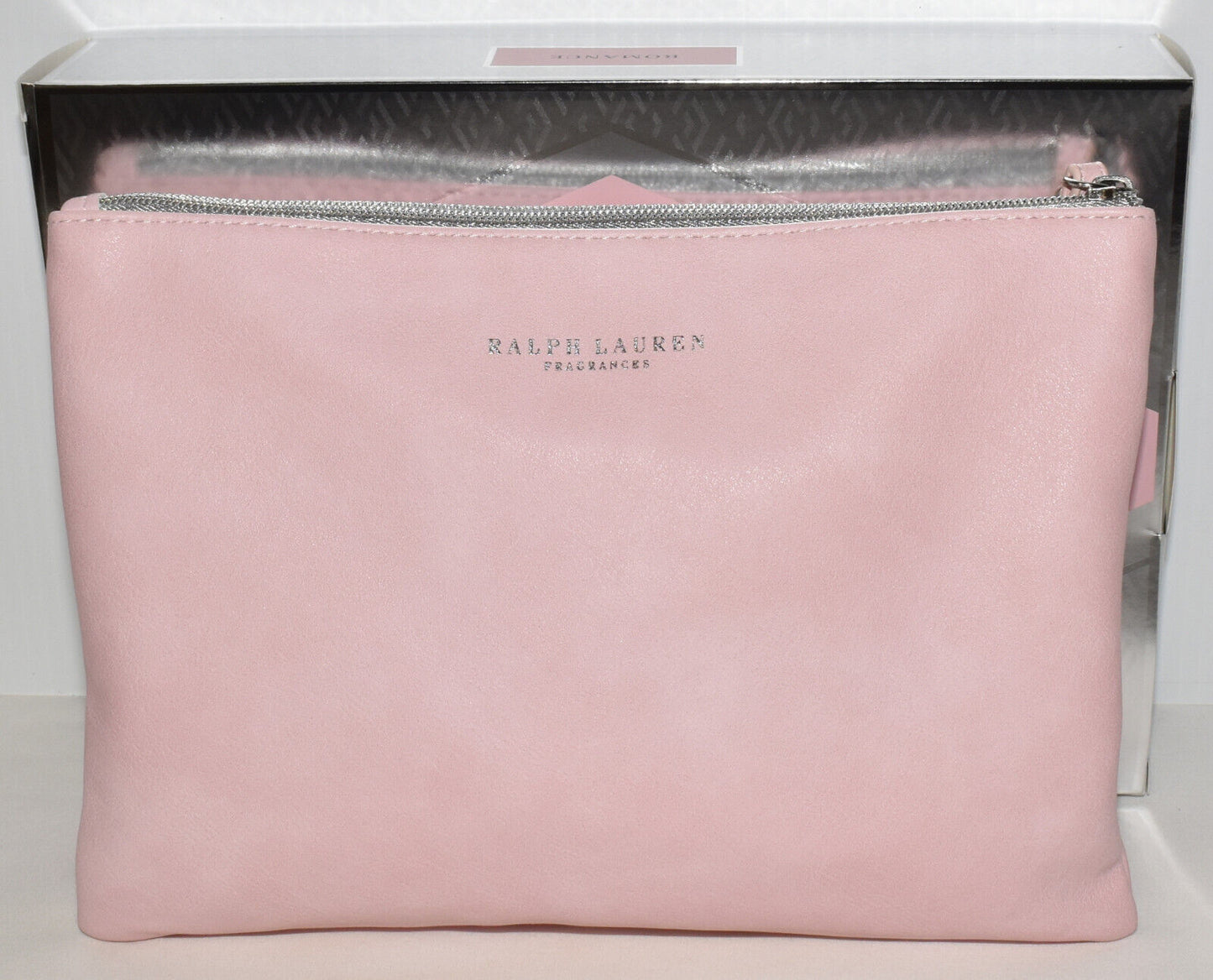 Ralph Lauren Romance Me 3pc Boxed Gift Set Cosmetic Bag/Wristlet Parfum & Lotion