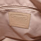 Coach Large Beige Genuine Leather Shoulder Bag Roomy Compartments Logo Hang Tag