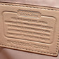 Coach Large Beige Genuine Leather Shoulder Bag Roomy Compartments Logo Hang Tag
