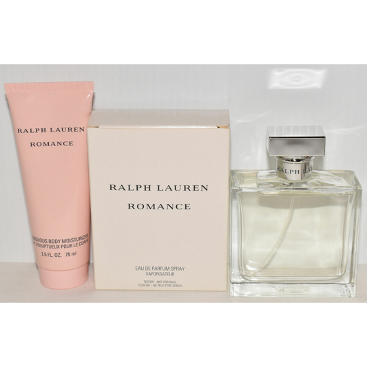 2pc Ralph Lauren Romance Eau De Parfum Spray & Sensuous Body Moisturizer New