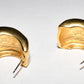 Vintage Givenchy Bijoux Paris Gold 4-G Logo Earrings Pierced Signed New Old Stock