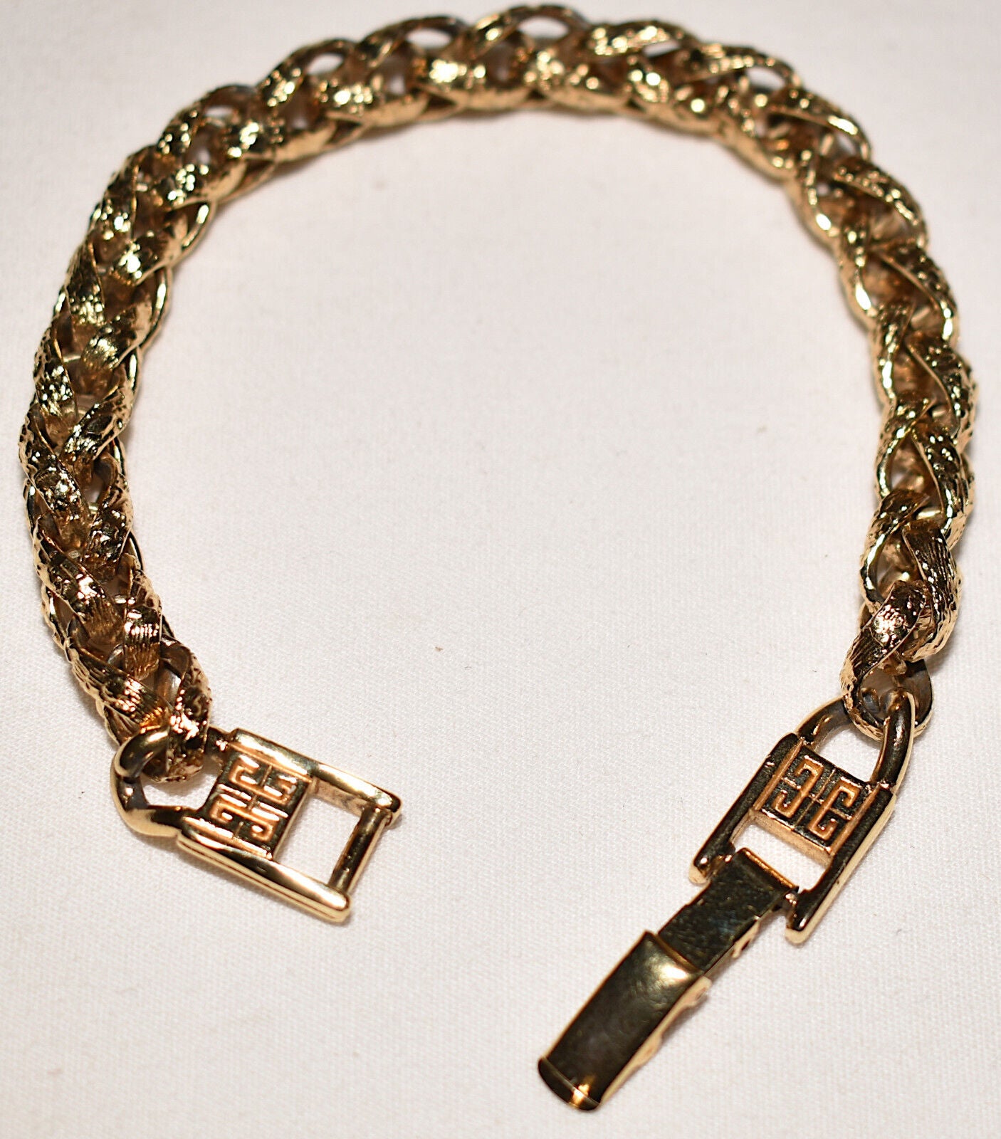 2pc Vintage Givenchy Bijoux Gold Chain Link Bracelets