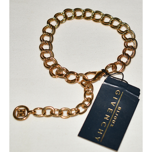 2pc Vintage Givenchy Bijoux Gold Chain Link Bracelets