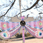 Wood & Galvanized Metal Birdhouse Handpainted Dragonfly Hanging Birdhouse New