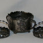 Antique Pairpoint Silverplate Baskets Quadruple Plate Repousse Baskets 3pc Set