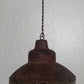 Asher LED Hanging Lamp Lantern Light w Bulb Rustic Metal 6 Hour Automatic Timer