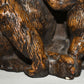 Vintage 9" Gorilla Figure Mama & Baby Gorilla Figurine Brown Black Cast Resin