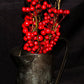 Lg 20" Pip Rice Berry Pick Berry Spray Large Small Red Berries Floral Home Decor